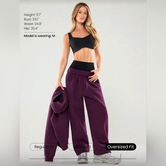 Heavyweight Fleece Oversized Fit Joggers NWT SZ Large - Picture 5 of 7